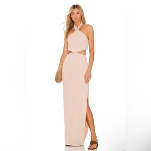 NWT Rumer the Label Cassidy Maxi Dress in Nude Size XS